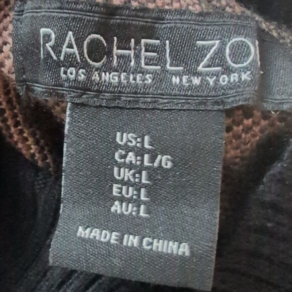 Rachel Zoe animal print knit sweater women's size‎ large - Picture 2 of 6